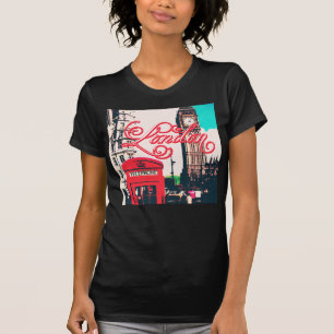 T-shirt Photo de cru de point de repère de Londres