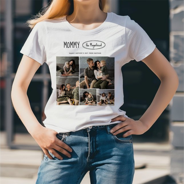 T-shirt Photo de famille de la fête des mères personnalisé (Créateur téléchargé)