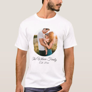 T-shirt Photo de famille personnalisée et texte