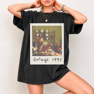 T-shirt Photo de famille vintage personnalisée pour annive