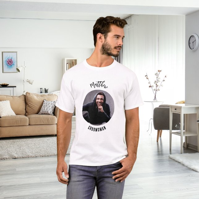 T-shirt Photo de garçon d'honneur pour l'enterrement de vi (Créateur téléchargé)