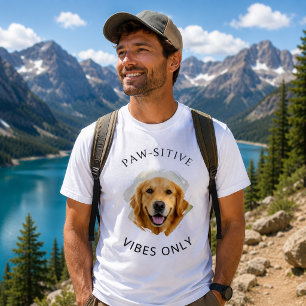 T-shirt Photo de Golden Retriever à vibrations positives
