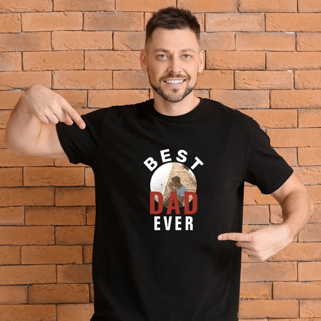 T-shirt Photo de la Fête des Pères du Meilleur Père Modern (Créateur téléchargé)