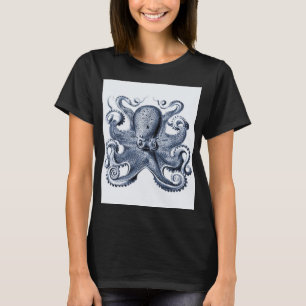 T-shirt Photo de la marine Blue Octopus par Ernst Haeckel