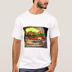 T-shirt Photo de morceau de burger - Image de nourriture d