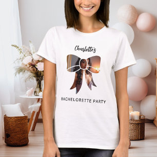 T-shirt Photo de noeud papillon Enterrement de vie de jeun