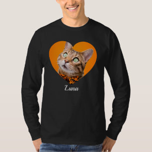 T-shirt Photo de nom et de cœur avec une typographie moder