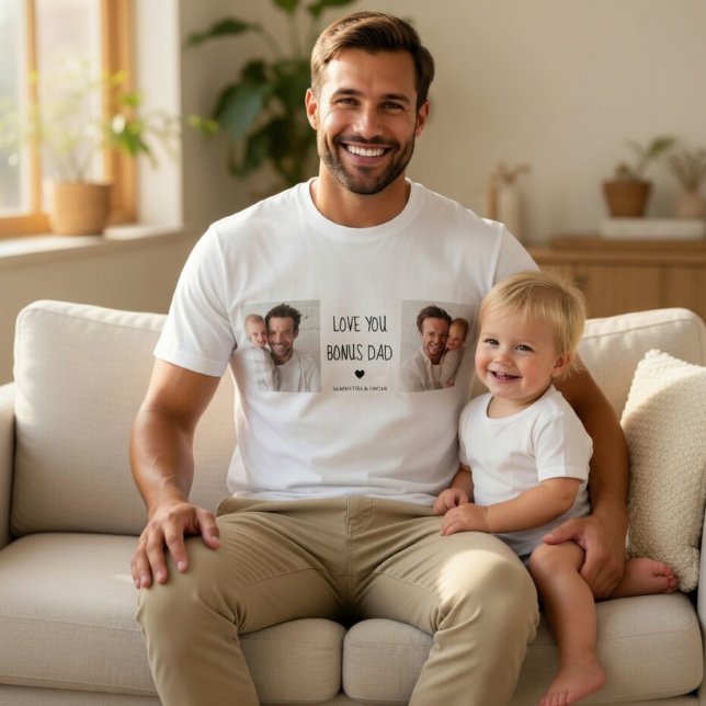 T-shirt Photo de papa bonus personnalisé  (Créateur téléchargé)
