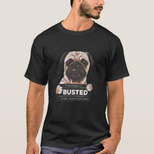 T-shirt Photo de pug arrêté Humour de chien drôle