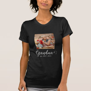 T-shirt Photo de script blanc établi par grand-mère