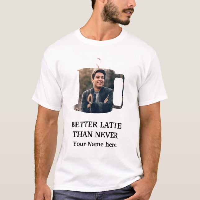 T-shirt Photo de tasse de café personnalisée amusant pour  (Devant)