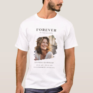 T-shirt Photo de Tribute Funéraire Pour Toujours Dans Nos