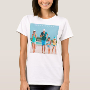 T-shirt Photo de vacances de famille personnalisée