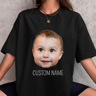 T-shirt Photo de visage personnalisé Cadeau d'anniversaire