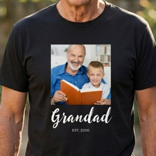 T-shirt Photo d'écriture établie de grand-père 