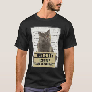 T-shirt Photo d'identité de chat criminel animal de compag