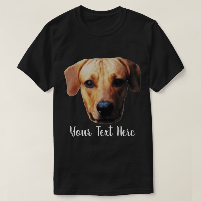 T-shirt Photo Dog Face personnalisable (Design devant)