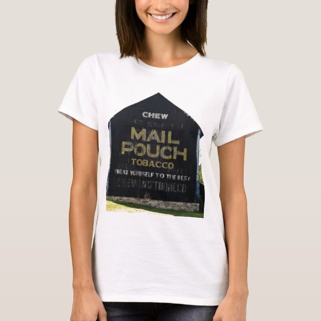 T-shirt Photo d'original de grange de tabac de poche de (Devant)
