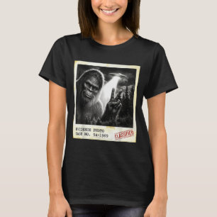 T-shirt Photo drôle de bigfoot alien ufo vintage preuve