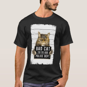 T-shirt Photo drôle de chat criminel