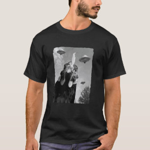 T-shirt Photo drôle de poulet ovni égoportrait ferme Alien