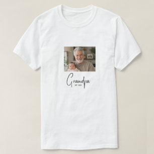 T-shirt Photo du Grand-Père Établie comme Cadeau