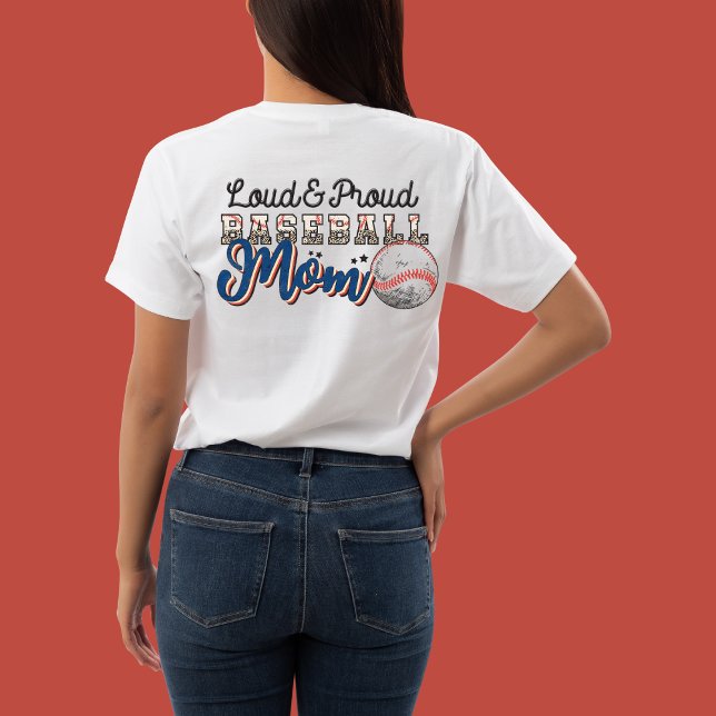 T-shirt Photo du joueur, maman de baseball forte et fière (Créateur téléchargé)