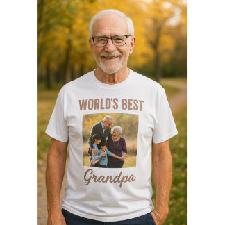 T-shirt photo du meilleur grand-père du monde
