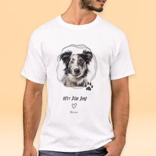T-shirt Photo du meilleur papa chien mignon pour hommes