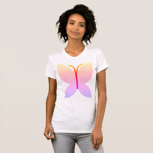 T-shirt Photo du papillon Pastel Gradient