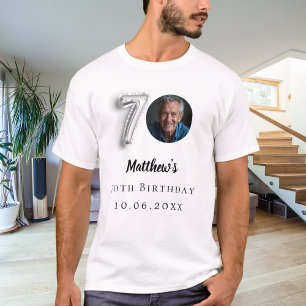 T-shirt photo en argent du 70e anniversaire