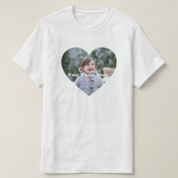 T-shirt photo en forme de coeur personnalisé