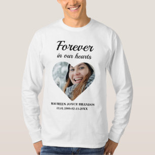 T-shirt Photo en forme de coeur Pour toujours dans nos coe