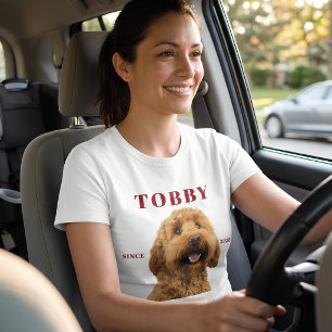 T-shirt Photo et nom de chien personnalisés