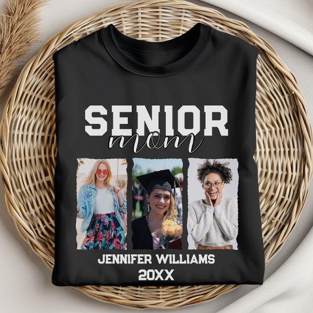 T-shirt Photo et nom de la maman senior personnalisée (Créateur téléchargé)