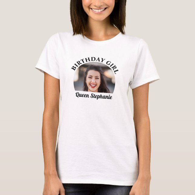 T-shirt Photo et nom personnalisés (Devant)