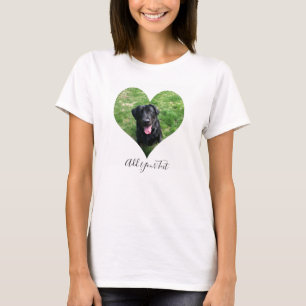 T-shirt Photo et nom personnalisés de l'animal de compagni