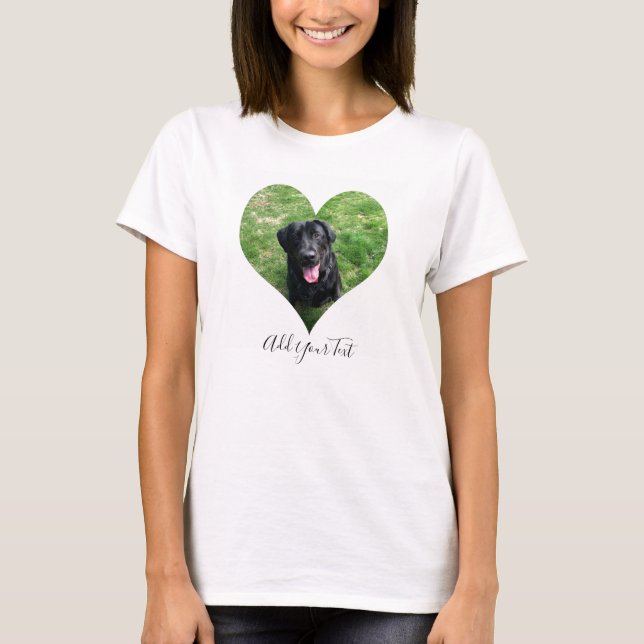 T-shirt Photo et nom personnalisés de l'animal de compagni (Devant)