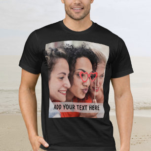 T-shirt Photo et texte ou nom personnalisés