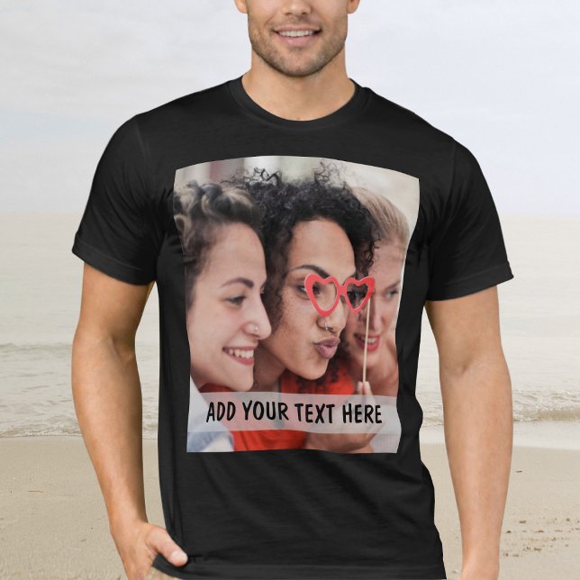 T-shirt Photo et texte ou nom personnalisés  (Créateur téléchargé)