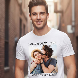 T-shirt Photo et texte personnalisés
