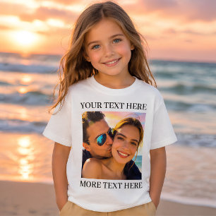 T-shirt Photo et texte personnalisés