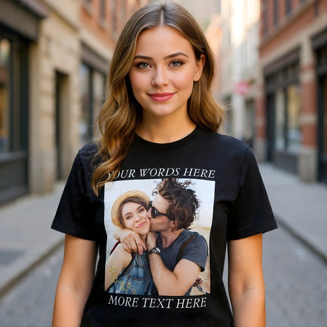 T-shirt Photo et texte personnalisés (Créateur téléchargé)