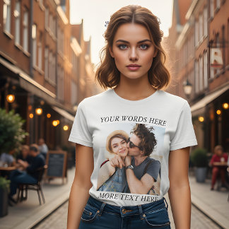 T-shirt Photo et texte personnalisés