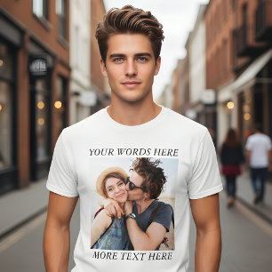 T-shirt Photo et texte personnalisés