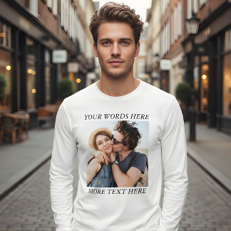 T-shirt Photo et texte personnalisés