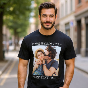 T-shirt Photo et texte personnalisés
