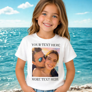 T-shirt Photo et texte personnalisés