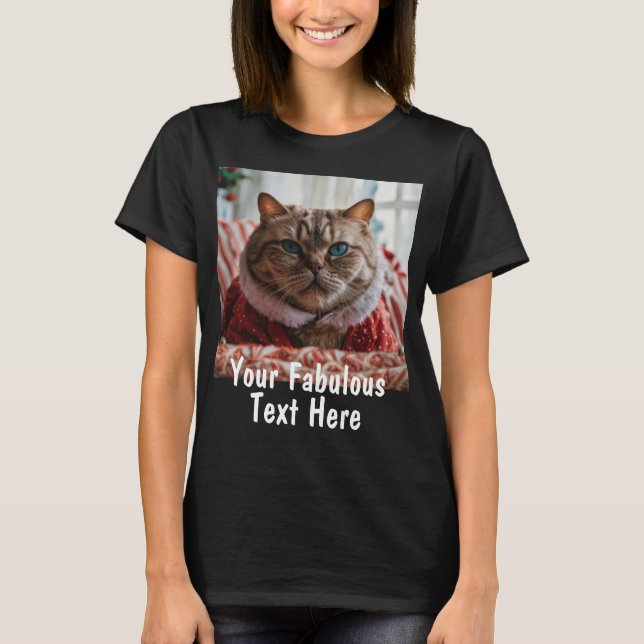 T-shirt Photo et texte personnalisés (Devant)
