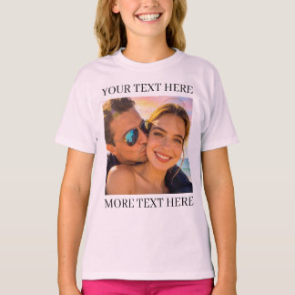 T-shirt Photo et texte personnalisés